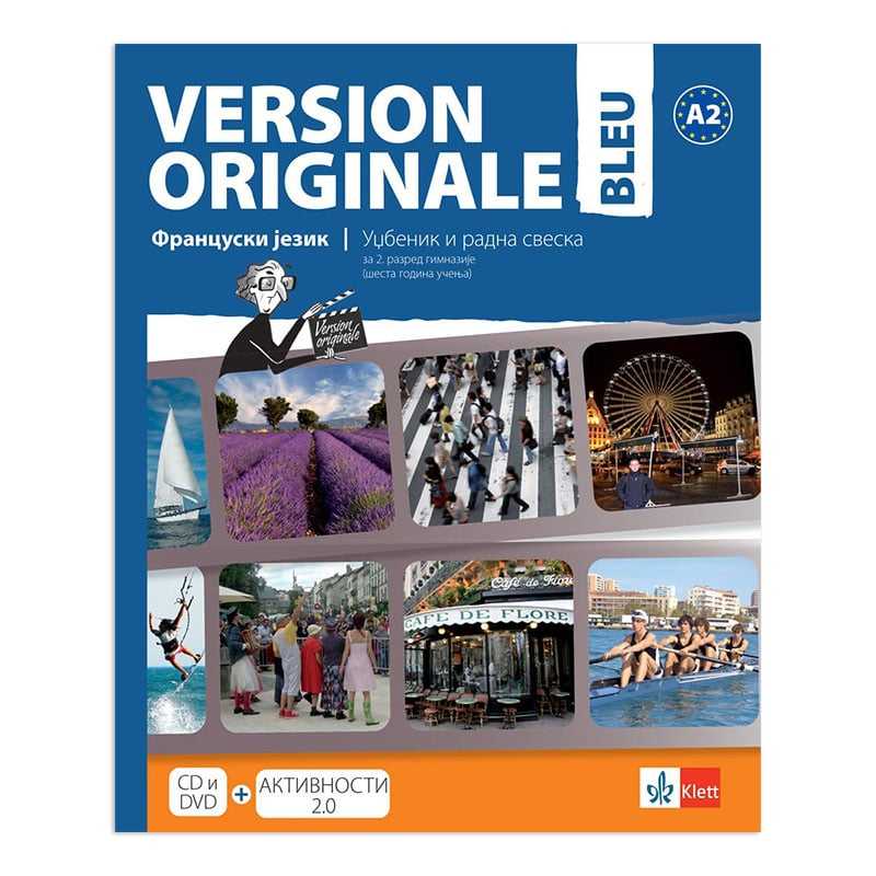 K9788653304362 Version originale 2 BLEU - udžbenik i radna sveska za drugi razred gimnazije (šesta godina učenja) - Slika 1