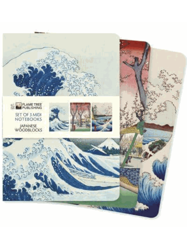 9781839644856 Japanese Woodblocks Set of 3 Midi Notebooks - Slika 1